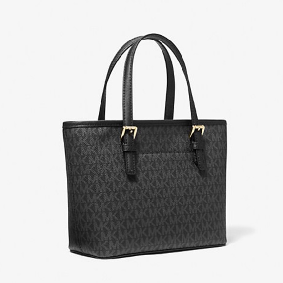 MICHAEL KORS 
Jet Set Travel Extra-Small Logo Top-Zip Tote Bag
Black 
NWT - Picture 3 of 16